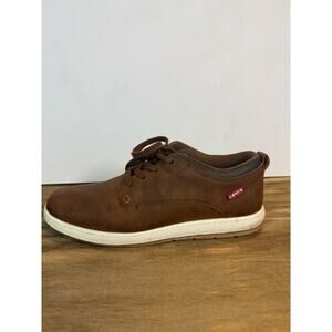 Levi’s Brown Leather Casual Sneakers Men’s Size 9.5 Lace Up Low Top